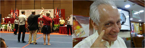 Джонатан Крем на чемпионате Федерации в Сингапуре: медали за туйшоу с фиксированными шагами и за свободное туйшоу