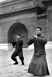 Ученики пекинской группы тайцзицюань У возле дворца Тай Мяо